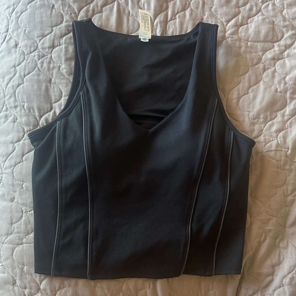 Black Sleeveless Paded Women's Top